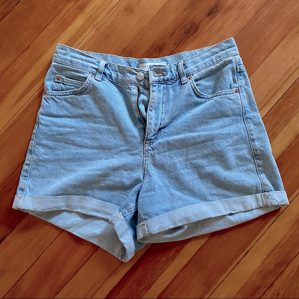 Topshop Denim Mom Shorts, Sz 8